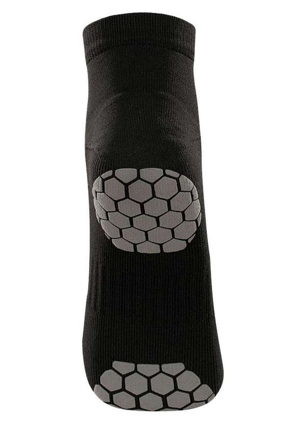 Lupo - Kit com 6 pares de Meias Antiderrapante Pilates Lupo 3310-003 Preto-Cinza-Chumbo 3