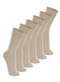 Lupo - Kit com 6 pares de Meias Casual Lupo 1210-201 Marinho-Café - variação: Bege