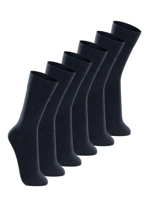 Lupo - Kit com 6 pares de Meias Casual Lupo 1210-201 Marinho