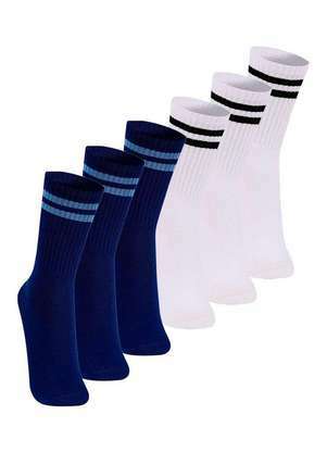 Kit com 6 pares de Meias Esportiva Cano Longo Lupo 3292-009 - LUPO