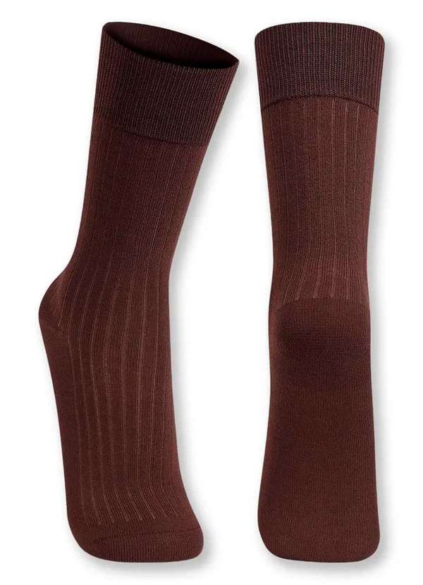 Lupo - Kit com 6 pares de Meias Social Lupo 1795-004 Café 2