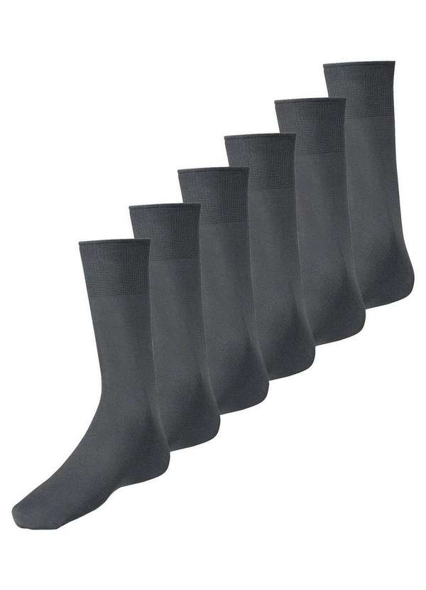 Lupo - Kit com 6 pares de Meias Social Meianyl 6002-001 Grafite