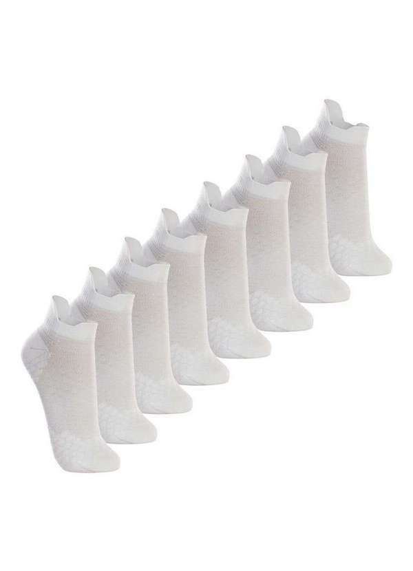 Lupo - Kit com 8 pares de Meias Performance Running Lupo 15570-001 Branco