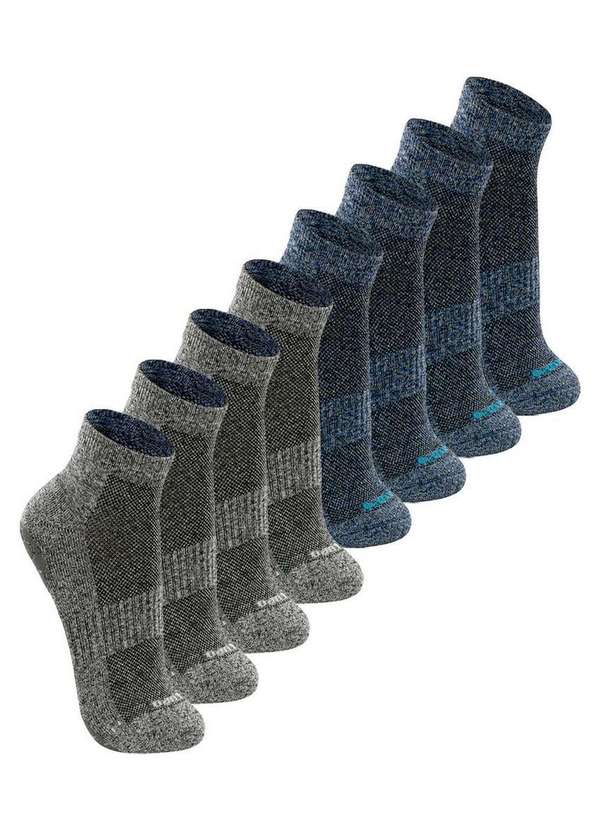 Lupo - Kit com 8 pares de Meias Antiderrapante Pilates Lupo 3310-003 Cinza-Chumbo-Anil