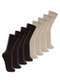 Lupo - Kit com 8 pares de Meias Casual Lupo 1210-201 Café - variação: Preto-Bege
