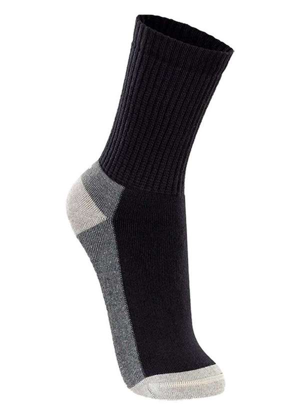 Lupo - Kit com 8 pares de Meias Esportiva Cano Longo Lupo 3250-002 Preto-Branco 2