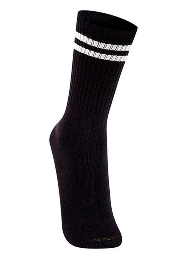 Lupo - Kit com 8 pares de Meias Esportiva Cano Longo Lupo 3292-009 Preto 2