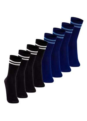 Kit com 8 pares de Meias Esportiva Cano Longo Lupo 3292-009 - LUPO