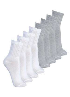 Kit com 8 pares de Meias Esportiva Cano Médio Lupo 3290-009 - LUPO