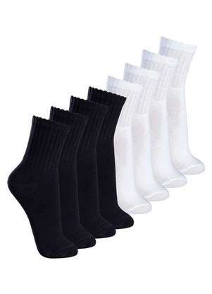 Kit com 8 pares de Meias Esportiva Cano Médio Lupo 3290-009 - LUPO