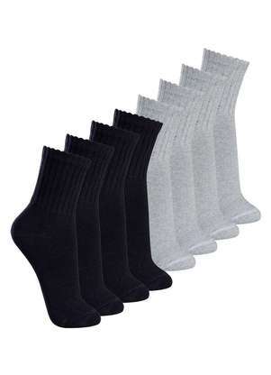 Kit com 8 pares de Meias Esportiva Cano Médio Lupo 3290-009 - LUPO