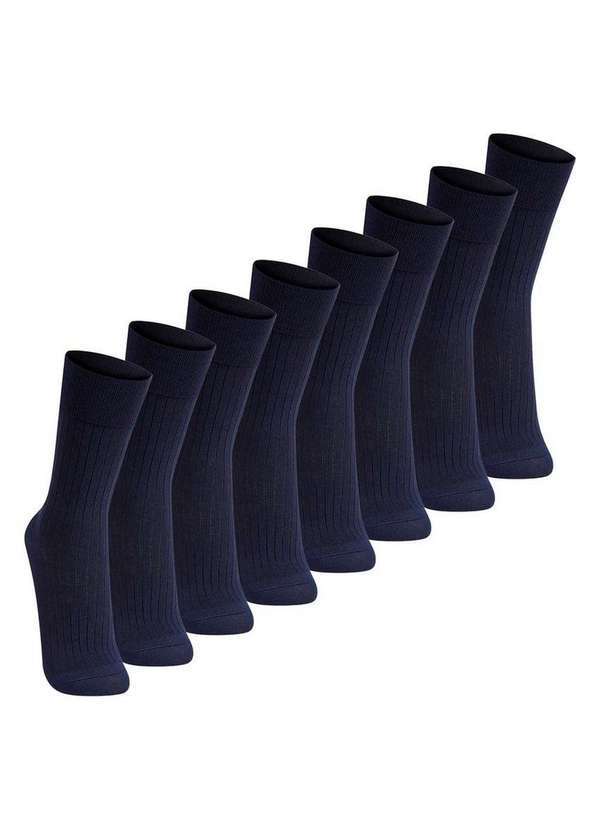 Lupo - Kit com 8 pares de Meias Social Lupo 1795-004 Marinho