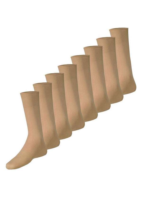 Lupo - Kit com 8 pares de Meias Social Meianyl 6002-001 Bege