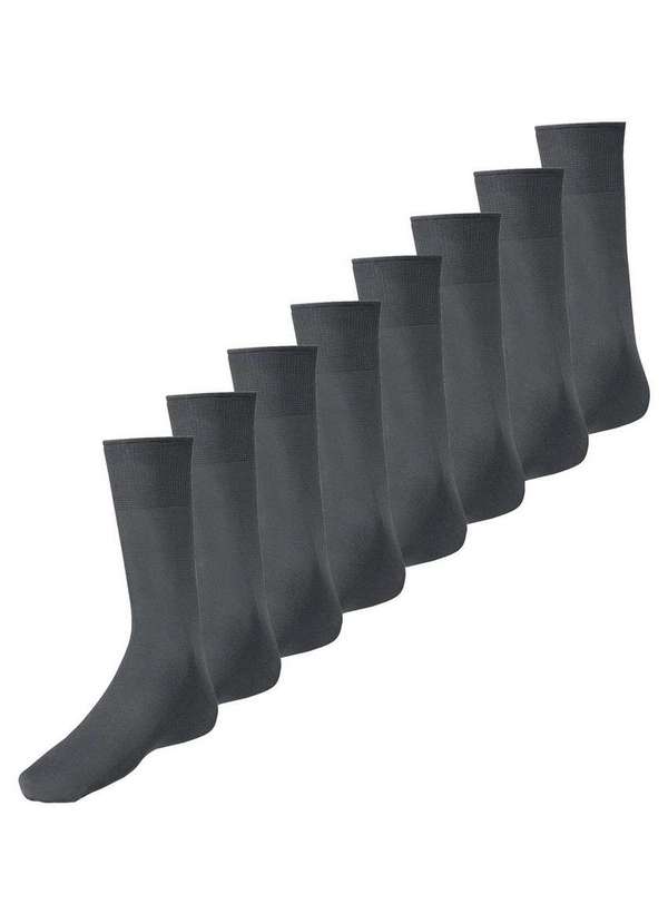 Lupo - Kit com 8 pares de Meias Social Meianyl 6002-001 Grafite