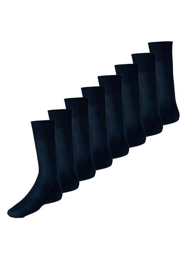 Lupo - Kit com 8 pares de Meias Social Meianyl 6002-001 Marinho