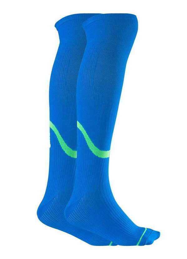 Trifil - Meia 3/4 Compressão Esportiva Trifil 7654 2770-Azul-Amarelo