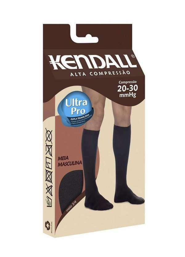 Kendall - Meia 3/4 Kendall Alta Compressão Masculina Marrom