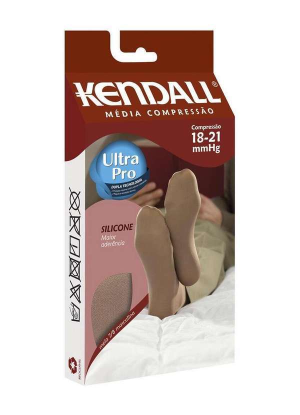 Kendall - Meia 7/8 Kendall Média Compressão Masculina Bege