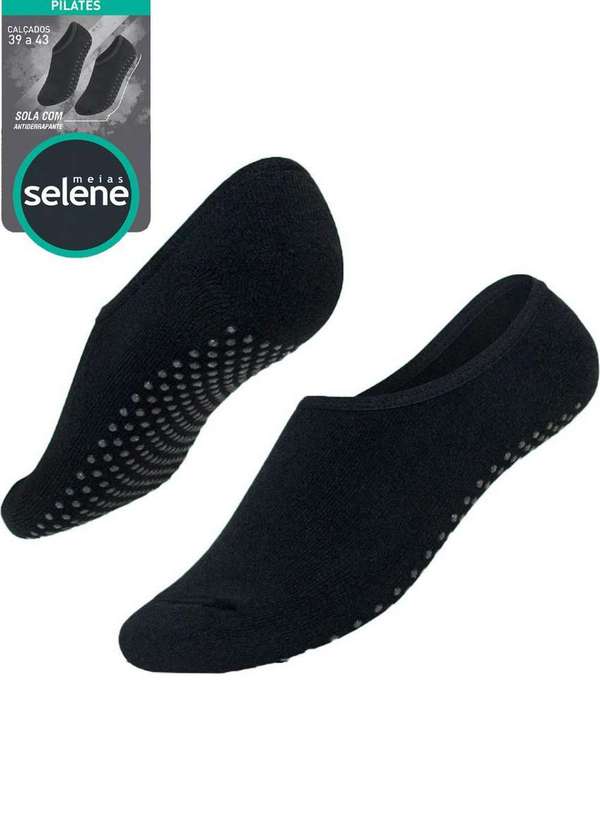 Selene - Meia Antiderrapante Pilates Selene 4400-002 550-Preto