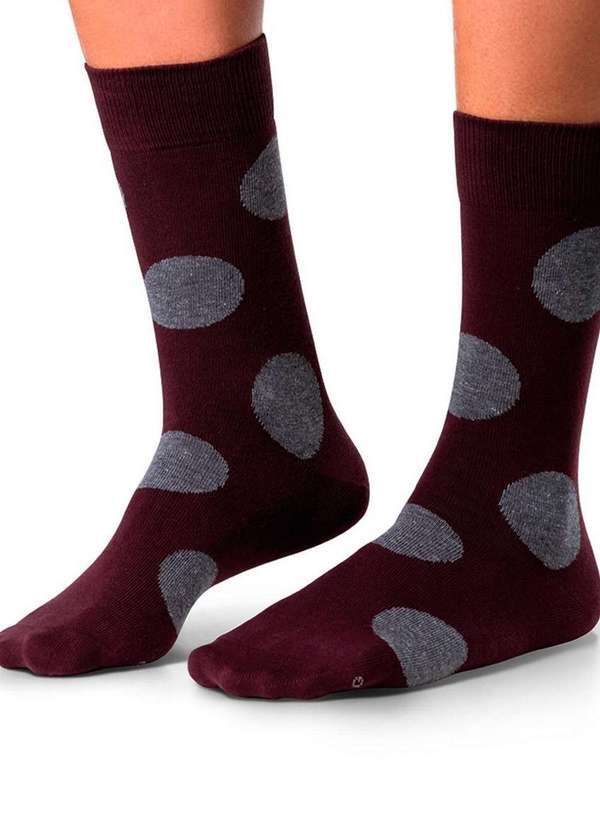 Lupo - Meia Casual Lupo 1211-001 7890-Dark-Wine