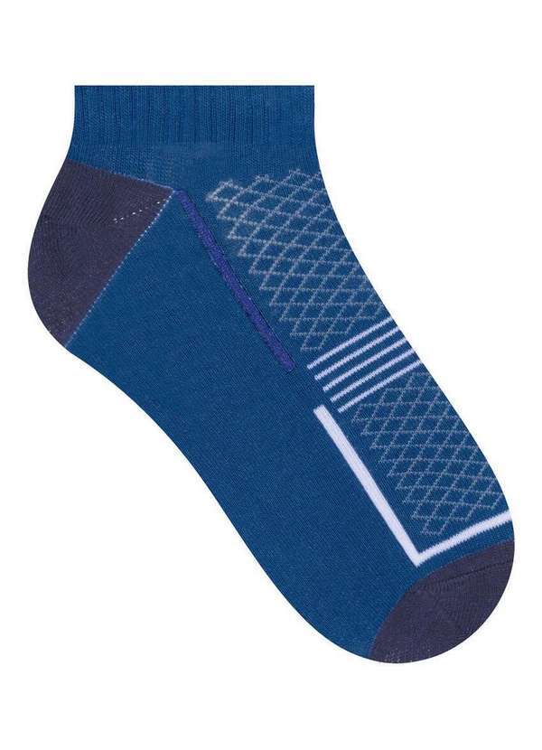 Selene - Meia Esportiva Cano Curto Selene 4030-001 503-Preto-Preto-Mescla