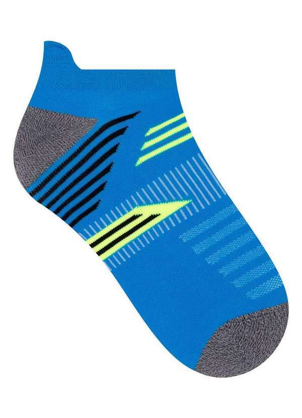 Selene - Meia Esportiva Cano Curto Selene 4255-001 500-Azul-Preto-Mescla