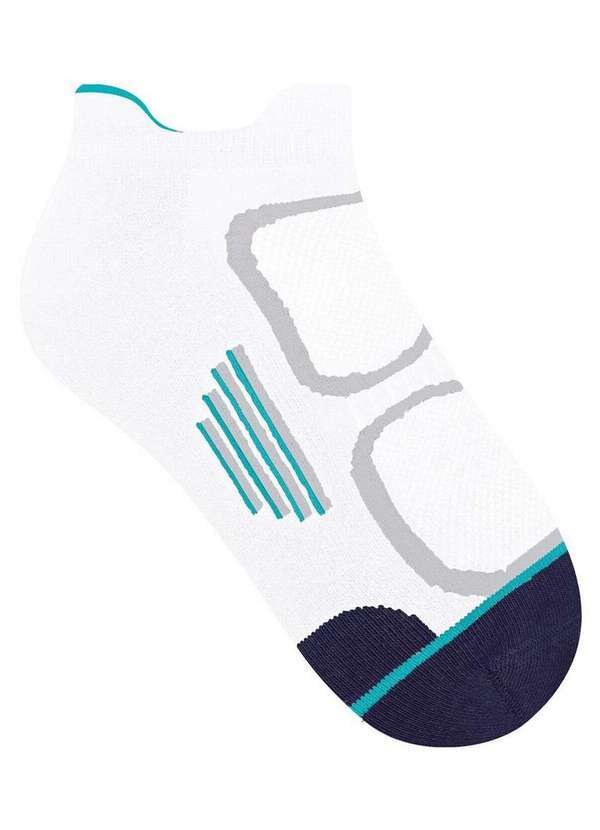 Selene - Meia Esportiva Cano Curto Selene 4390-001 500-Branco-Marinho