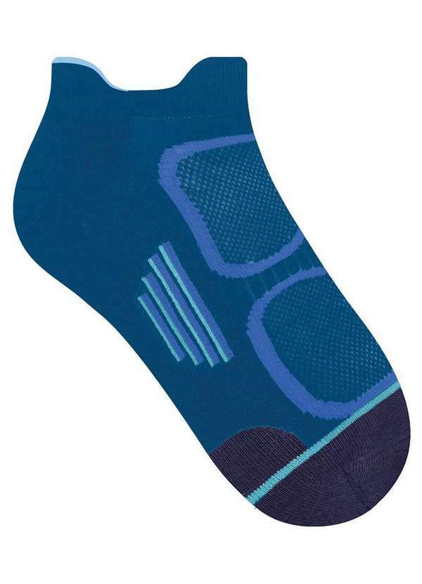 Selene - Meia Esportiva Cano Curto Selene 4390-001 650-Azul-Escuro-Marinho