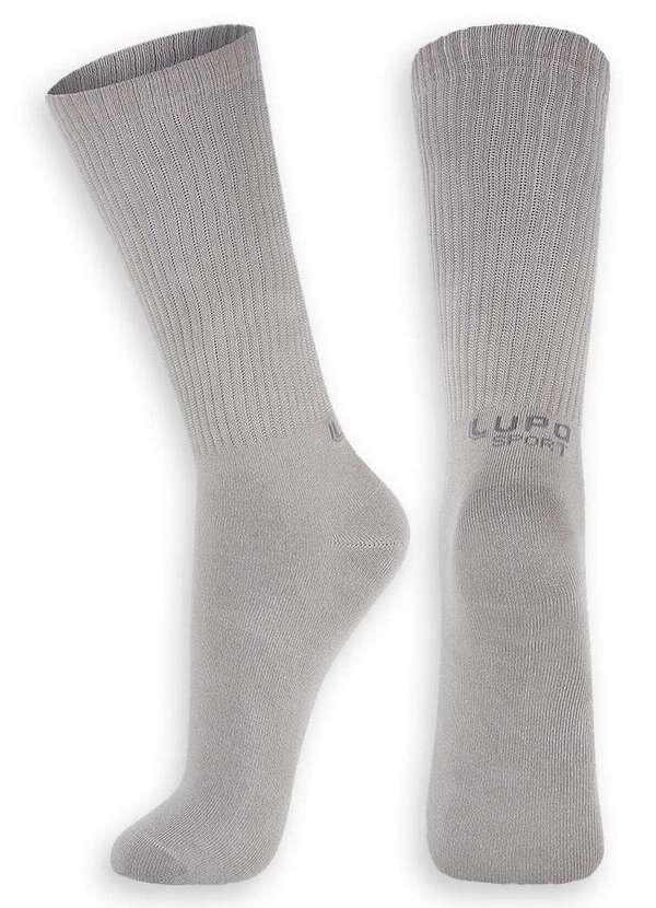 Lupo - Meia Esportiva Cano Longo Lupo 3292-010 8600-Medium-Grey