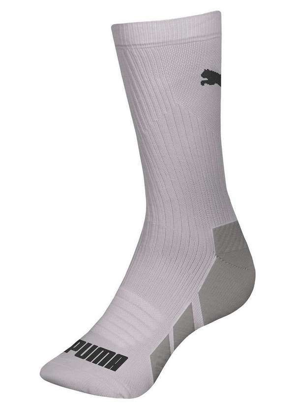 Puma - Meia Esportiva Cano Longo Puma 4425-001/002 579-Cinza-Grafite