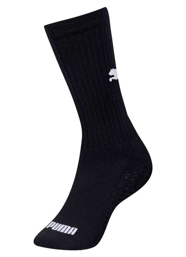 Puma - Meia Esportiva Cano Médio Puma 4440-001 553-Preto-Branco