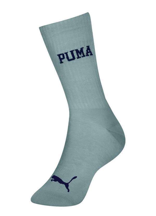 Puma - Meia Esportiva Cano Longo Puma 4535-004 722-Verde-Seco-Marinho