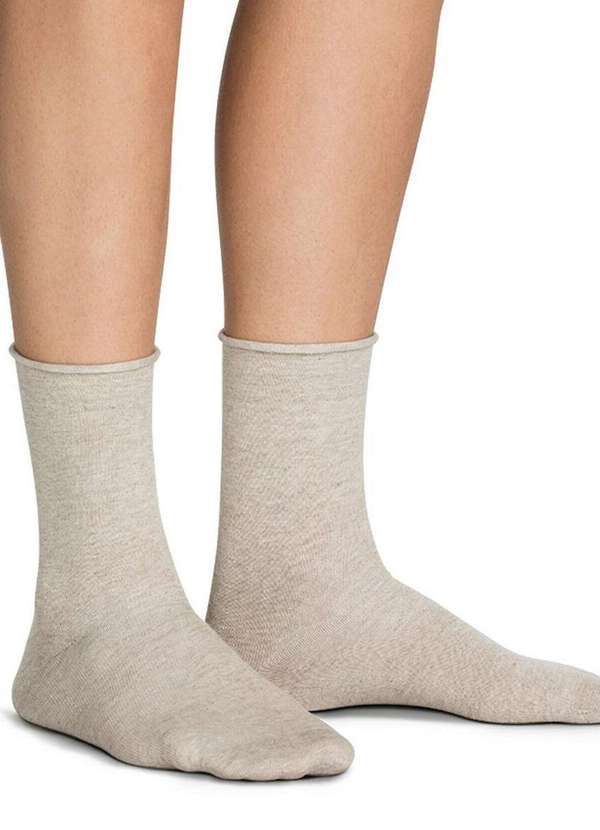 Lupo - Meia sem Punho Casual Lupo 1275-011 7100-Mescla-Bege