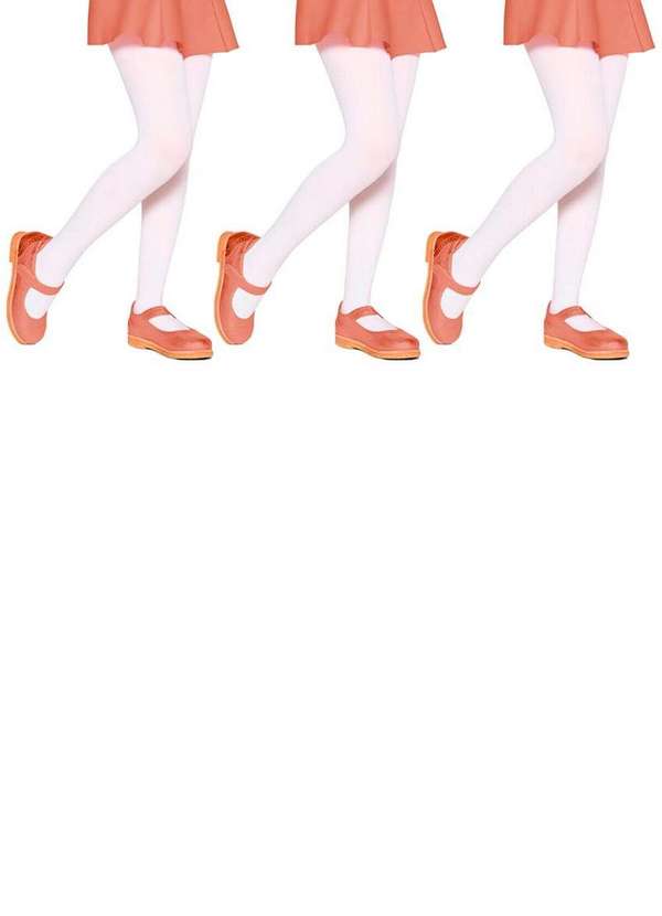 Lupo - Kit com 3 Meias Calças Infantil Fio 40 Opaca Lobinha 2530-001 Preto