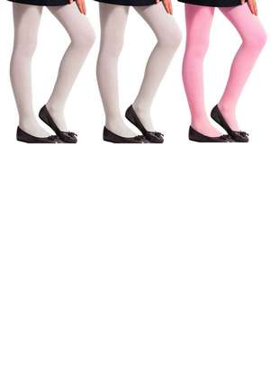 Kit com 3 Meias Calças Infantil Fio 70 Canelada Selene 9500-001 - SELENE