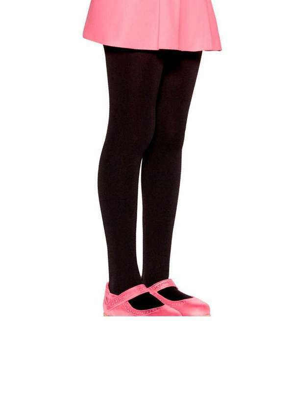 Lupo - Kit com 3 Meias Calças Infantil Fio 80 Opaca Lobinha 2576-001 Branco-Preto 3