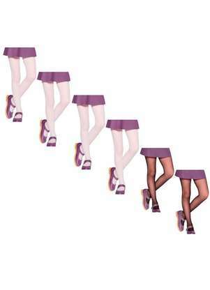 Lupo - Kit com 6 Meias Calças Infantil Fio 20 Lobinha 2570-001 - LUPO