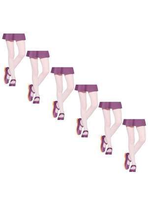 Lupo - Kit com 6 Meias Calças Infantil Fio 20 Lobinha 2570-001 - LUPO