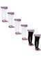 Lupo - Kit com 6 Meias Calças Infantil Fio 80 Opaca Lobinha 2526-001 Branco - variação: Branco-Preto