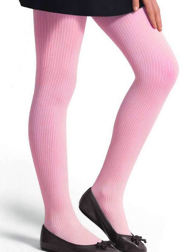 Selene - Meia Calça Infantil Fio 70 Canelada Selene 9500-001 824-Rosa