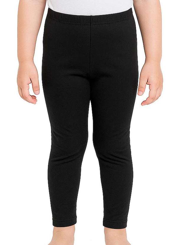 Malwee - Legging Infantil Menina Moletom Malwee 1000024083 00004-Preto