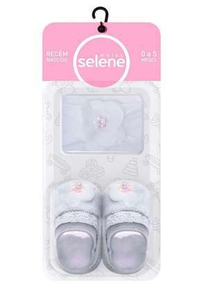 Kit Bebê Meia e Faixa Selene 1095-001 - SELENE