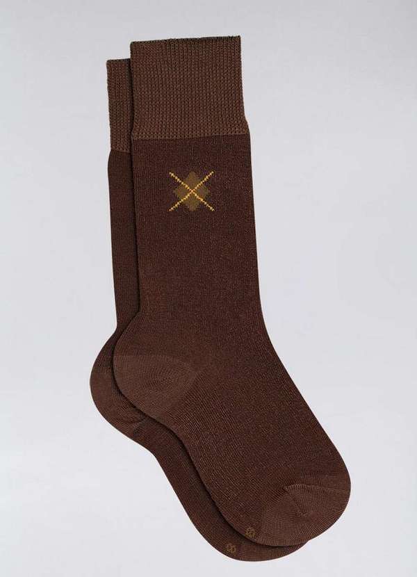 Lupo - Meia 3/4 Infantil Lupo 2668-002 7570-Café