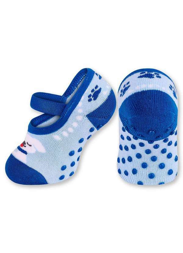 Lupo - Sapatilha Bebê Antiderrapante Lupo 2076-021 2080-Azul