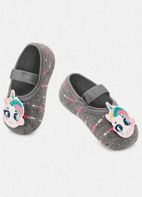 Puket - Sapatilha Bebê Antiderrapante Puket 7033 3471-200-Mescla-Escuro