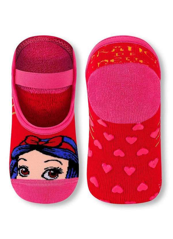 Disney - Sapatilha Infantil Antiderrapante Princesas Lupo 2367-012 5650-Vermelho