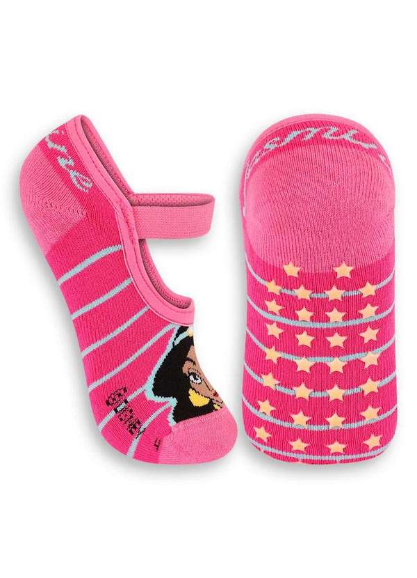 Disney - Sapatilha Infantil Antiderrapante Princesas Lupo 2367-013 5450-Rosa-Fruti