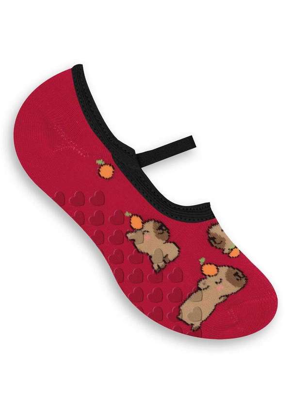 Selene - Sapatilha Infantil Antiderrapante Selene 2950-001 502-Vermelho