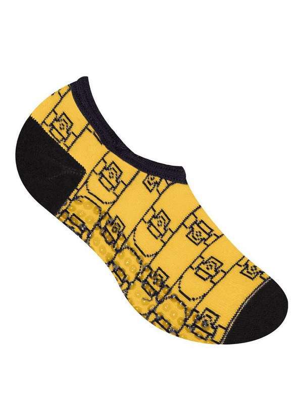 Selene - Sapatilha Infantil Antiderrapante Selene 2955-001 583-Amarelo-Preto