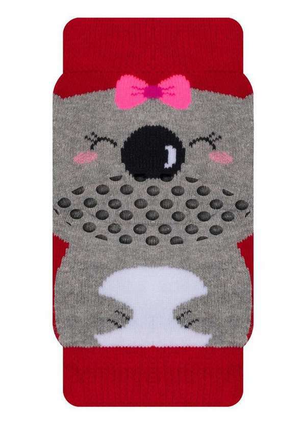 Selene - Joelheira Antiderrapante Bebê Selene 1050-005 837-Vermelho-Cinza-Mescla